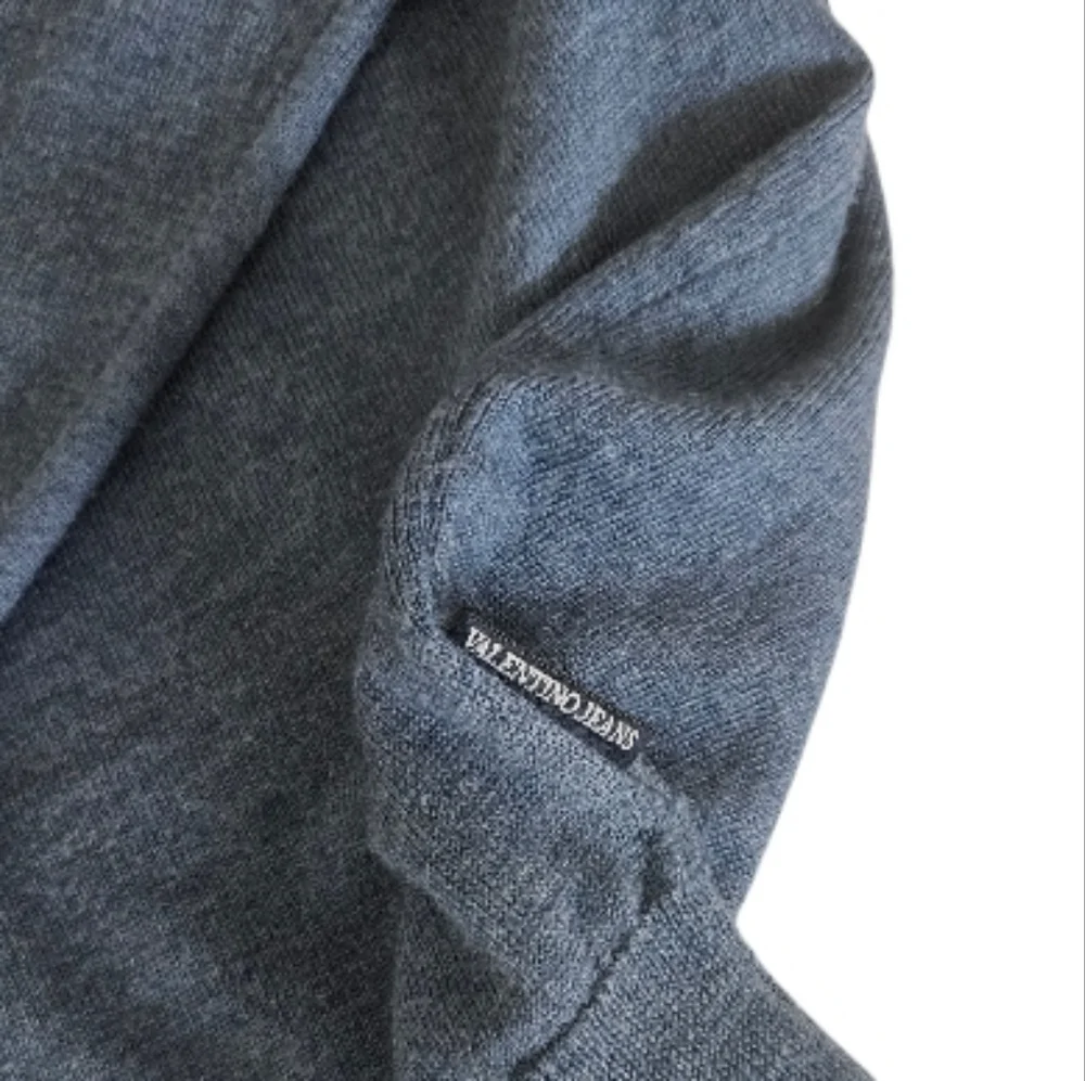 Valentino Jeans Men's Blue V-Neck Sweater Merino Wool - Picture 9 of 11